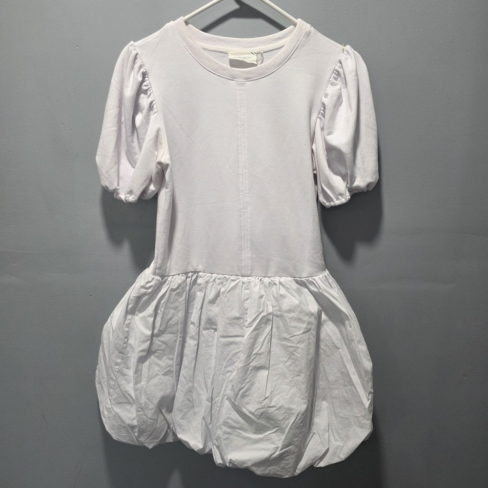 Hyacinth House Size XS White Bubble Ellie Short Sleeve Dress